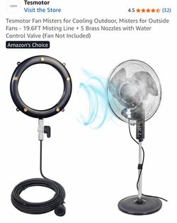 Van misting kit “for outside” fan not included