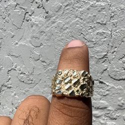 10k Gold Nugget Ring 