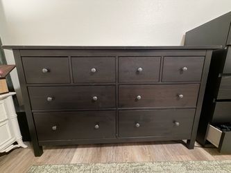 Ikea black 8-drawer dresser