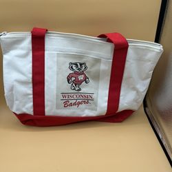 Vintage University Of Wisconsin Badgers Canvas Tote 