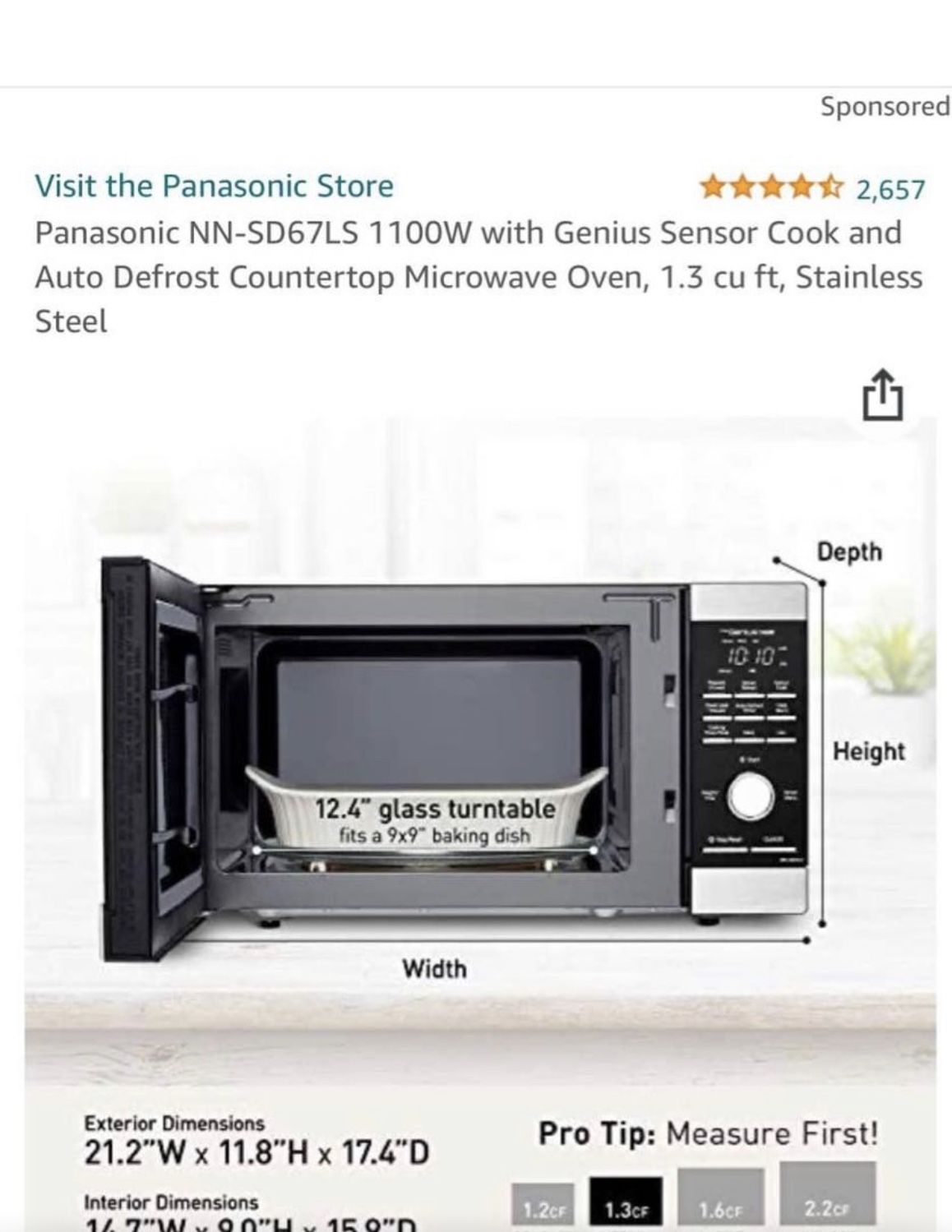 Panasonic Microwave 