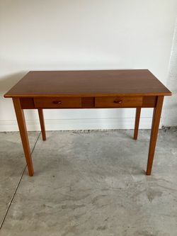 Wood Writing Desk with Two Drawers