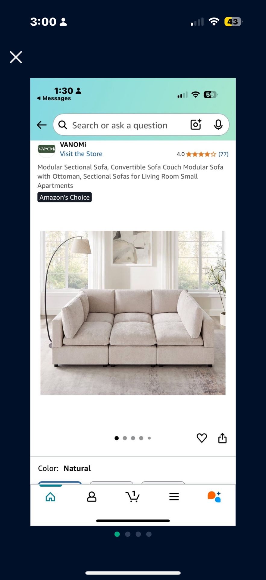 Modular Sectional Couch