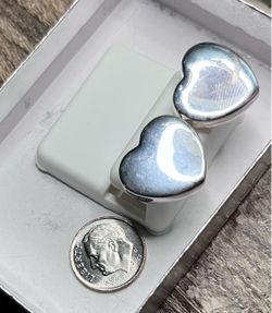 Aretes de plata corazon