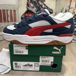 New PUMA-180 Texture Big Kids' Sneakers - Size 6.5Y/8W- Club Navy/Silver Mist
