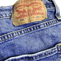 Levi's 541 Men's Jeans 33x34 Blue Light Wash Straight Leg Denim Pants