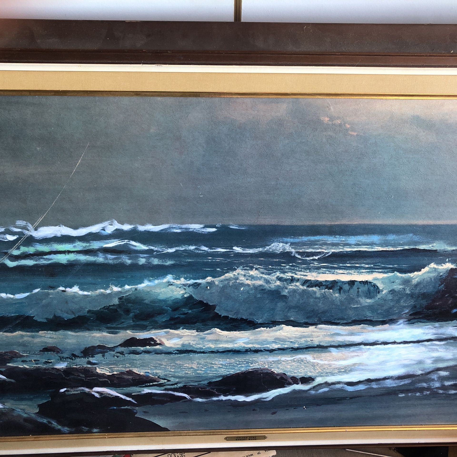 r Robert Wood Painting Called Golden Surf It Does Have A Few Scratches On it