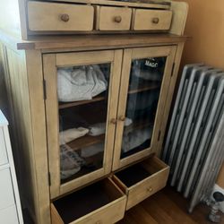 Large Brown China Hutch