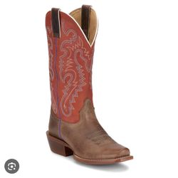 Justin Womens Square Toe Boots Brand New