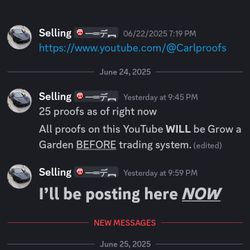 Selling Raccons from Grow A Garden