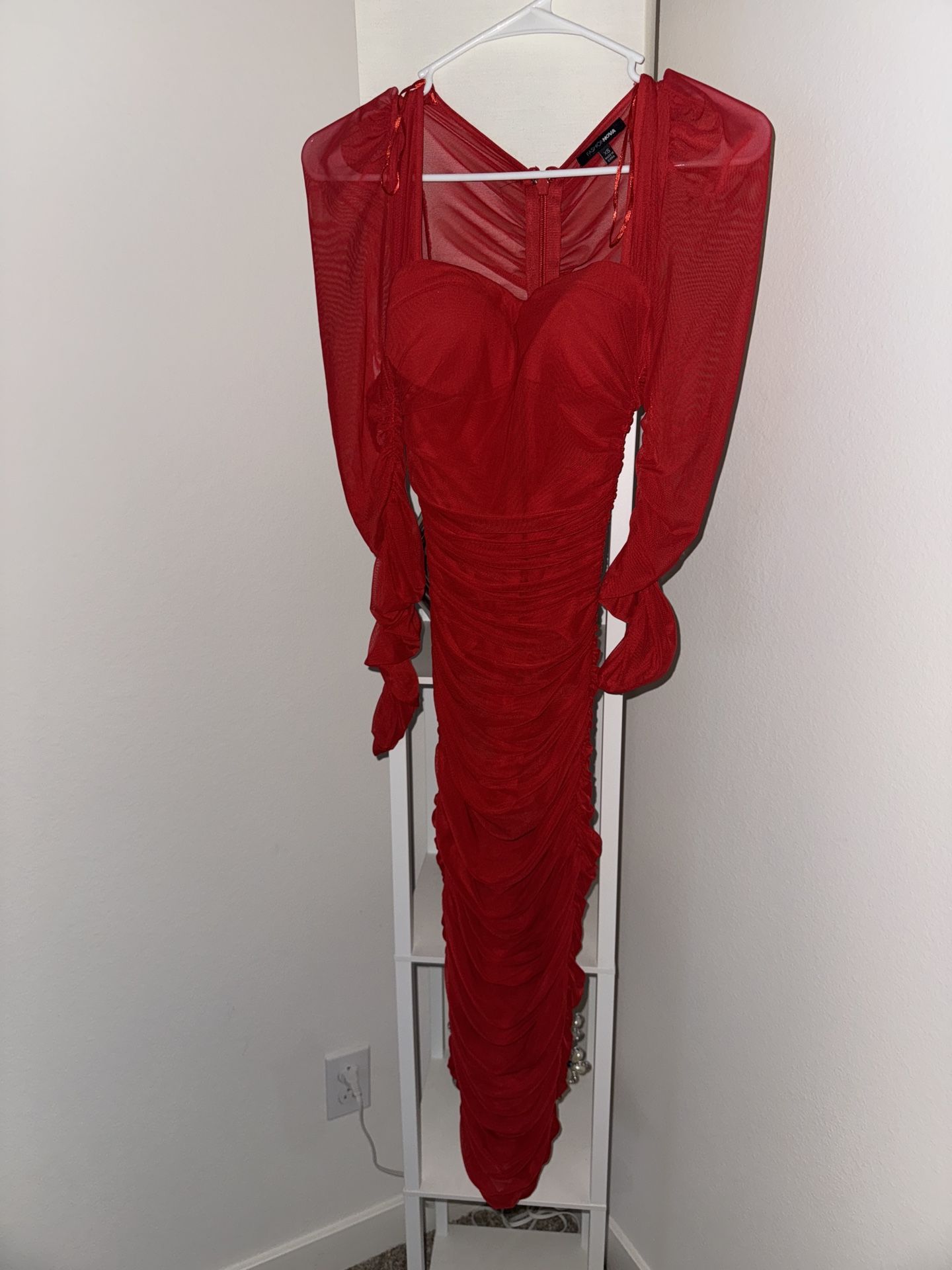 Red Mesh Dress