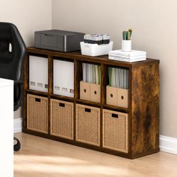 Amber Pine 8-Shelf Bookcase