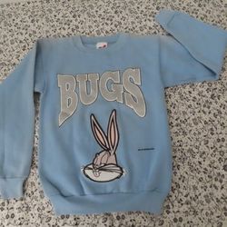VTG ARTEX LOONEY TUNES BUGS BUNNY SWEATSHIRT M BOYS CARTOON 90s MADE IN USA VTG