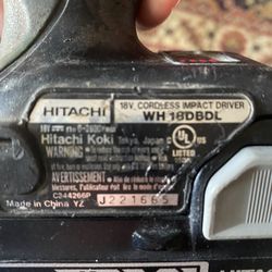Hitachi Impact Drill Driver With Battery 