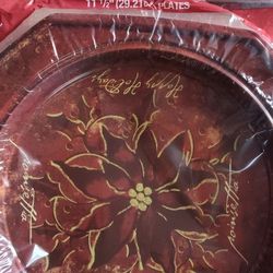 Vintage Christmas Chyna Plates 