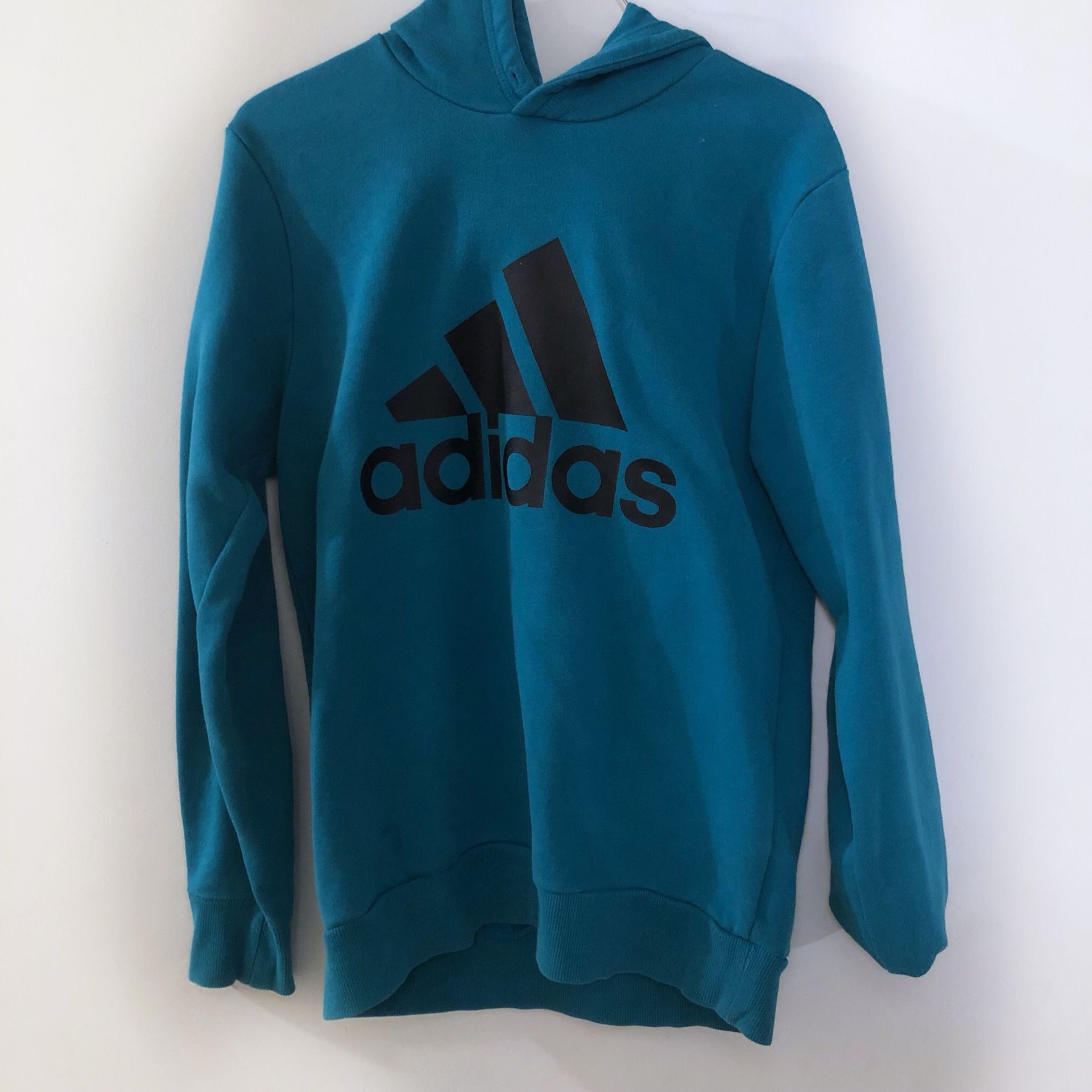 Adidas Teal Blue Hoodie Sweatshirt