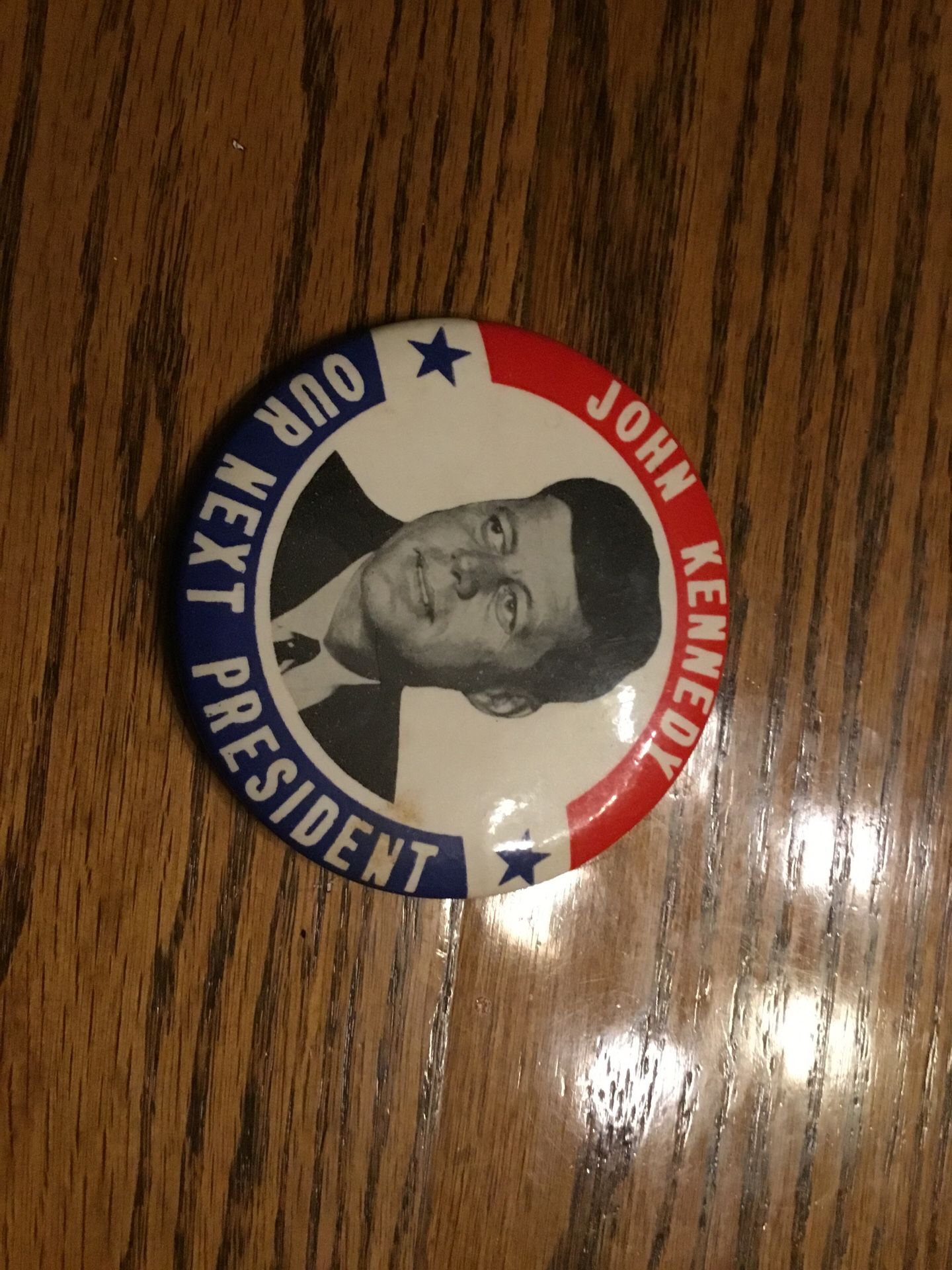 Authentic John Kennedy for President pin