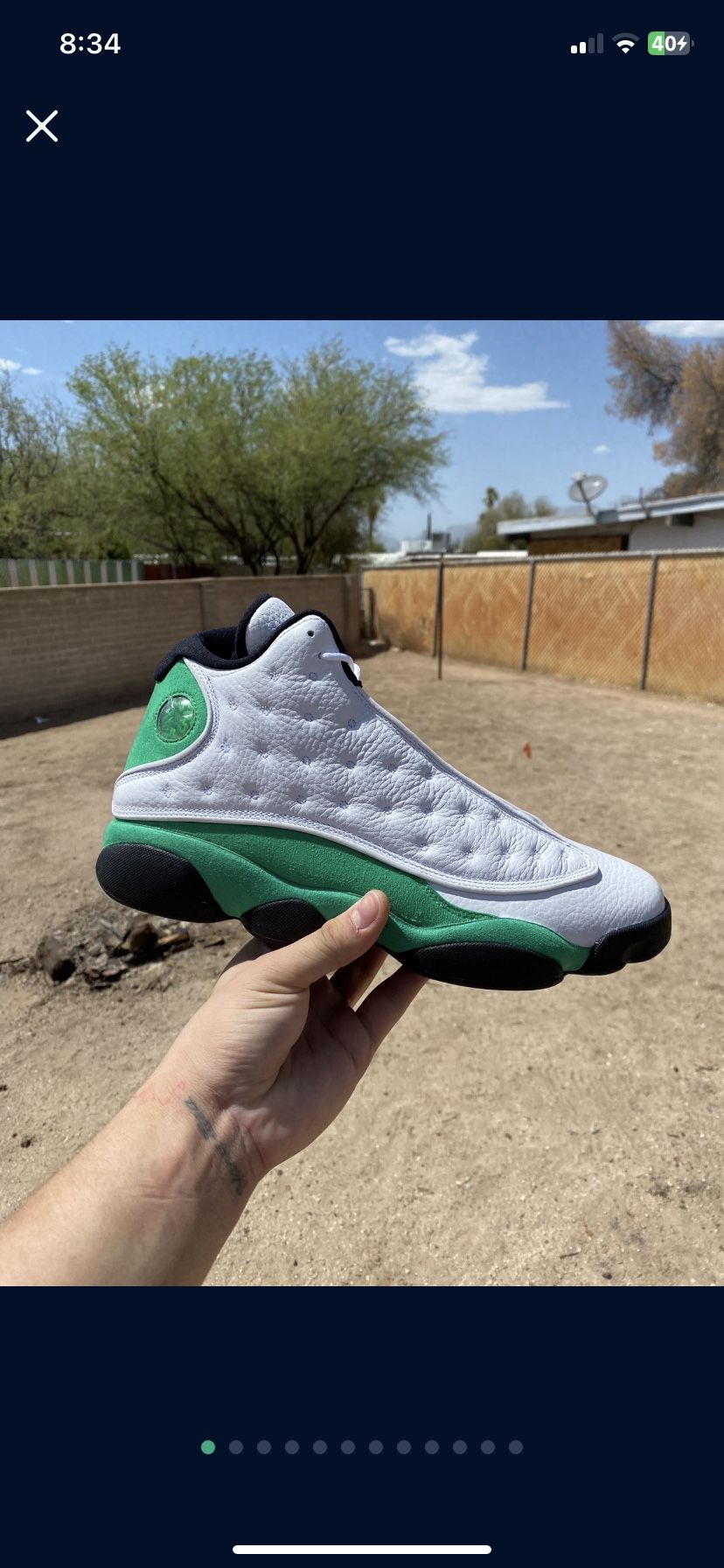 RETRO 13 Lucky Green Size 12