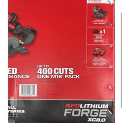 Milwaukee M18 FUEL 18V 10 in. Lithium-Ion Brushless Cordless Dual Bevel Sliding Compound Miter Saw Kit w/ 1x 8.0 Ah Forge Battery & Charger  $499 New