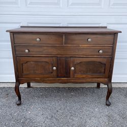 Antique Solid Wood Sideboard Buffet Server Cabinet 