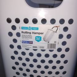 Home Logic Rolling Hamper With Wheels & Retractable Handle