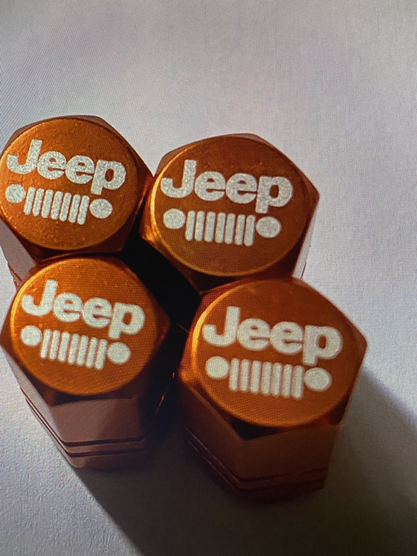 Jeep tire valve stem caps four pack