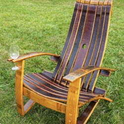 Wine Barrel Ardironack Chair