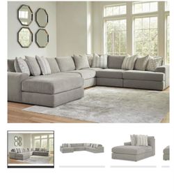 Gray U sectional