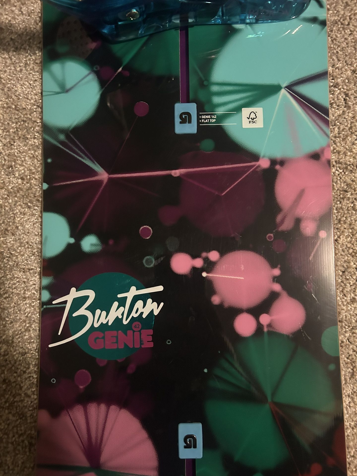 BURTON GENIE 142  ビンディング・ボードカバー付き Snowboard Burton Genie 142 Flat Top With Boots Helmet Bag And