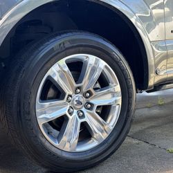 F150 Platinum Rims And Tires 20”