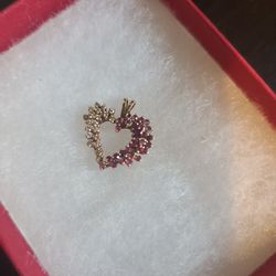 14kt Gold Diamond and Ruby pendant