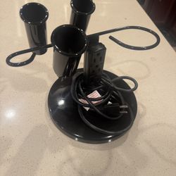 Tabletop Blow Dryer & Hair Iron Holder - Salon Appliance Stand w/ 3 outlets