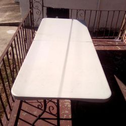White Folding Table