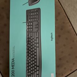 Logitech MK200 Keyboard and Mouse Combo for Windows, 2.4 GHz, 8 Multimedia Keys, PC, Laptop, Keyboard Compact Mouse Combo - Black
