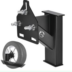 GADFISH Stake Pocket Spare Tire Carrier Mount, 3-Nuts Design Trailer Bracket Heavy Duty Holder, Fits 4 & 5 & 6 Lugs Trailer Wheels On 4",4.5'',4.75'',