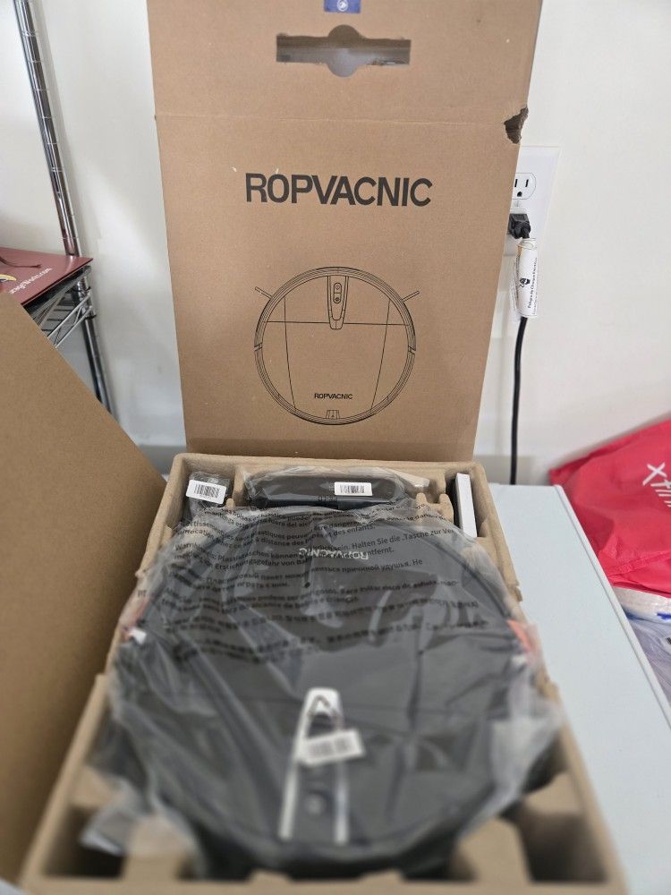 ROPVACNIC Robot Vacuum Cleaner with 3000Pa Cyclone Suction, APP/Voice/Remote Con