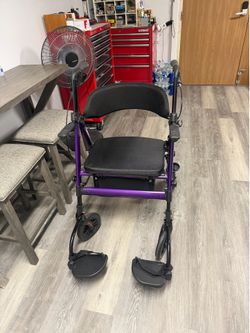 Brand New Rollator Walker for seniors, never was used, can be used as transport chair also, adjustable seat and handles. 300 lb weight capacity. Walke