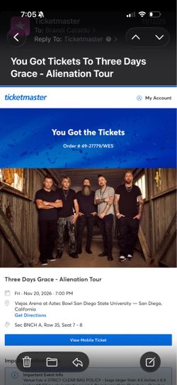 Three Days Grace Tickets