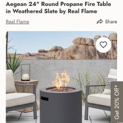 24" Round Propane Fire Table