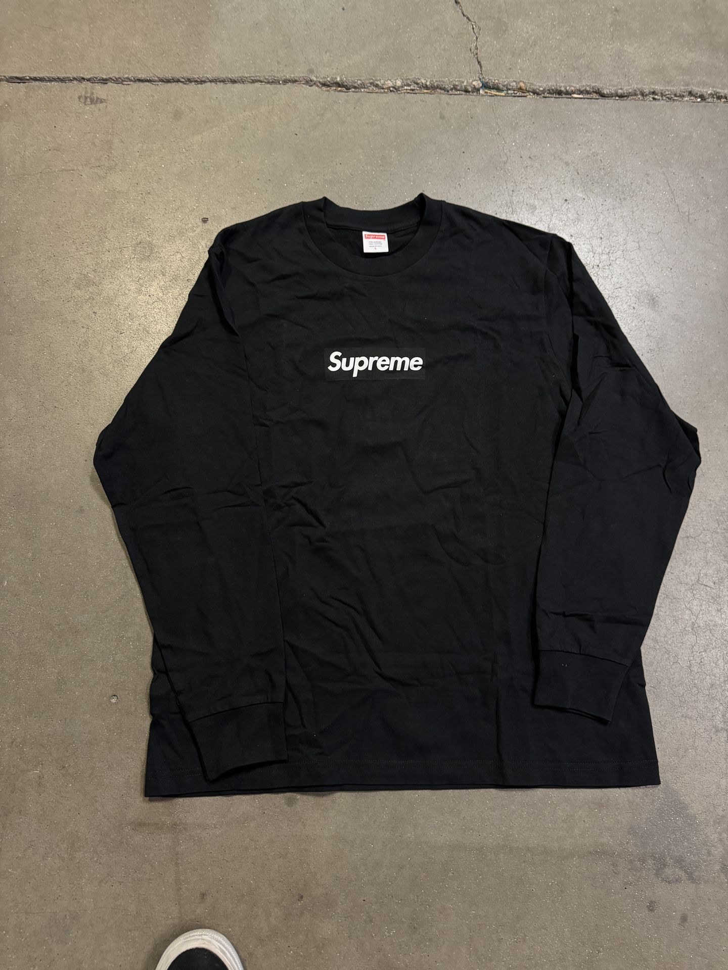 Supreme Black Box Logo L/s Size Large