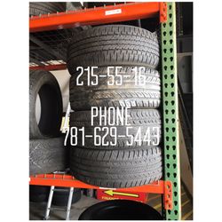 Used Tire For Sale 215/55/16 $40 each installed