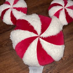 New Mickey Mouse Peppermint Pillow New Disneyland Mickey 