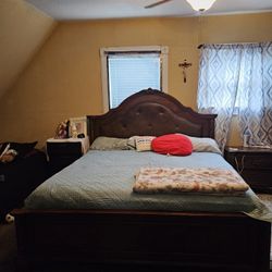 Ashley King Size Bed With Night Tables