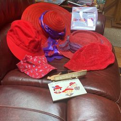 5 Red hats / Scarf / Handkerchiefs
