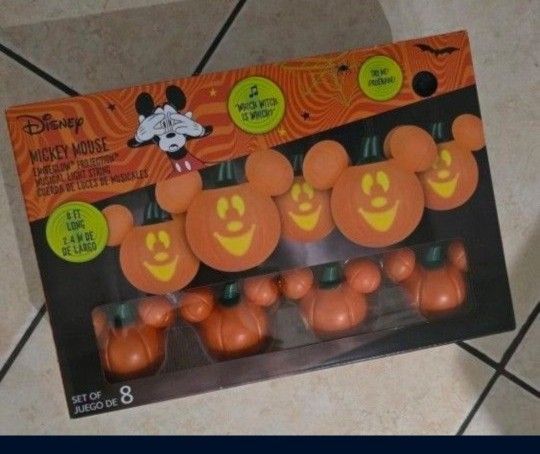Mickey Mouse Halloween Pumpkin Singing String Lights