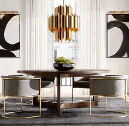 Restoration Hardware LINEAR ROUND DINING TABLE, MSRP $14,995