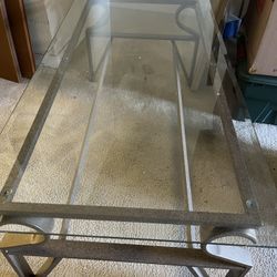 Glass Coffee Table And 2 End Tables 