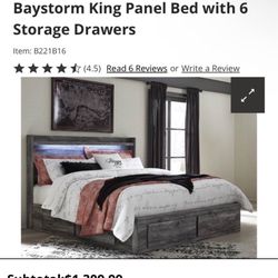 Ashley furniture Queen Bed With Drawers