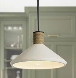 (New In Box) Destin 60-Watt Cone Pendant with Soft White Ceramic Shade