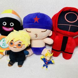 Anime Plush Toys Japanese Korean Plush Toys Mr. PoPo Squidgames  My Hero